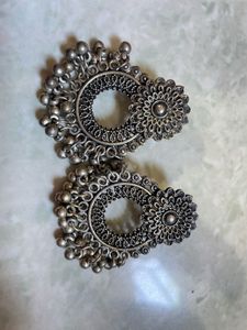 Silver Ganesha Jhumka Earrings