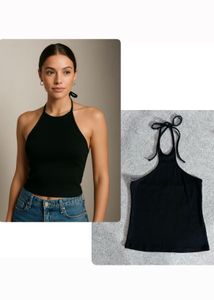 Black Halter Top