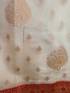 Bengali white&amp;red Saree