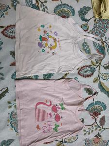 Two Printed Cream Colour Inners For 4-5 Years Girl