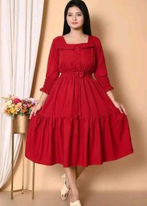 Chic Red Midi Dress