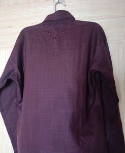 Men Full Sleeves Shirt Purple