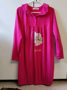 Cute Pink Cotton Nightdress