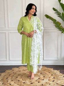 Lime Green Straight Suit