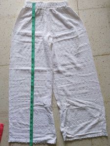 Women Kurta Plazoo Set Red And White