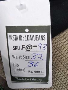 F@93 Size-32 Straight Jeans