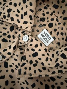 Vero Moda Tan And Black Print Shirt