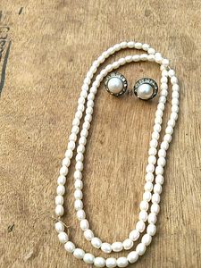 Pearl Necklace &amp; Earrings Set