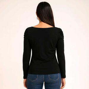 Elegant Black Long Sleeve Top