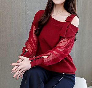 korean top red-maroon color