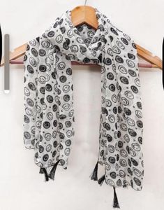 Pink Heart Print Scarf