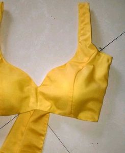 tafeta silk knotted backless blouse