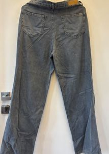Grey High Rise Wide Leg Jeans | Kraus