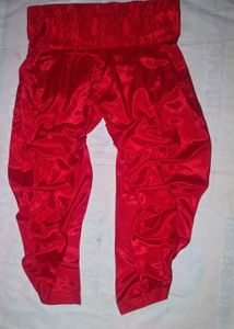 Red Floral Print Kurta Creap Silk