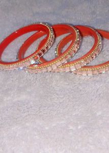 Gracefully Bangles with the mirror peices design