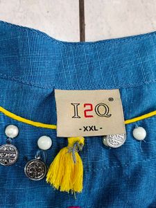 Blue Embroidered Kurta