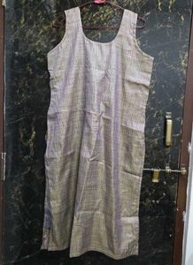Sleeveless Jute Kurta