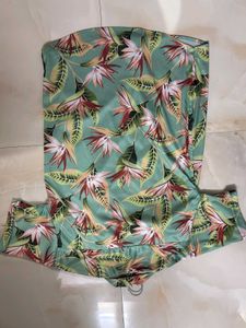 Floral Print Shirt Of Half Sleeves