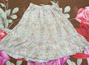 Cottagecore Floral Print Skirt