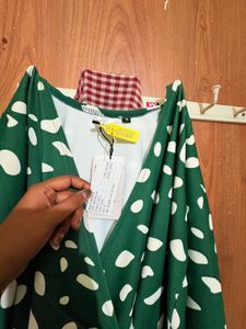 Brand New Green Wrap DRESS