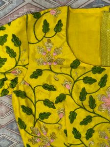 Yellow Embroidered Lehenga Choli Set