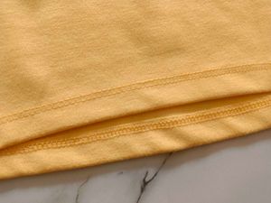 Solid Trendy Crop Top Yellow