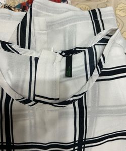 Benetton Checkered Sleeveless Dres