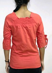 Red Designer Girls Top Partywear