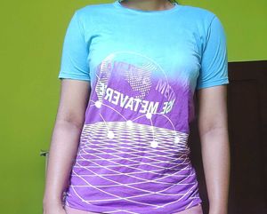 Never-Worn Slim Fit Ombre T-Shirt – Blue &amp; Purple
