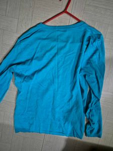 Blue dorotheia V-Neck Knit Top