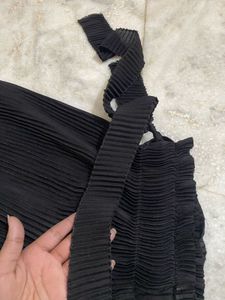 Stylish Black Flared Trouser With Belt