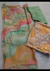 Pure Soft Organza Party Wear Suit