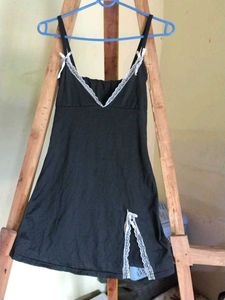 Lace Ribbon Bodycon Mini Dress