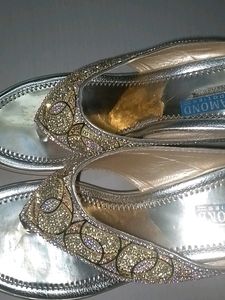 Golden Partywear Wedges Footwear Size -39