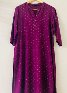 Purple Tunic with Dotted Print
