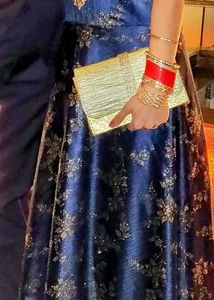 Gown With Neck Work