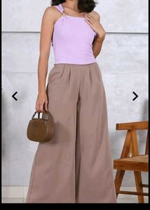 Wide Leg Pants & Ribbed Tank Set