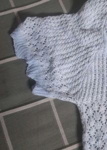 Light Blue Knit Cardigan