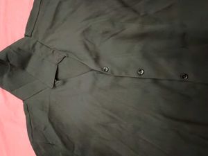 Black Button-Down Top