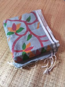 New Single Piece Cotton Silk Saree Without Blouse