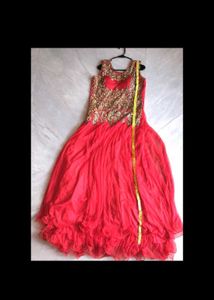 zardosi Red & Gold Embellished Gown