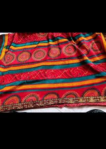 New Saree With attached Blouse Piece