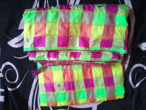 New Vibrant Checkered Saree