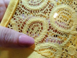 Yellow Lace Shoulder Top