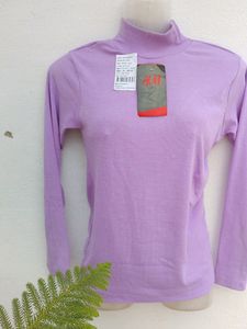 New Levender High Neck Top