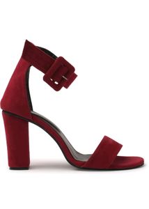 Velvet Red Heels Sandals