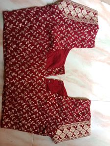 Embroidered Maroon Blouse