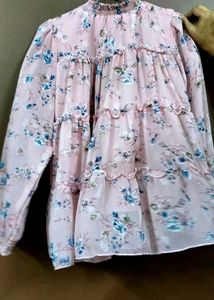 Pink Floral Flowy Top