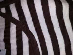 New Brown and white ribbed crop top