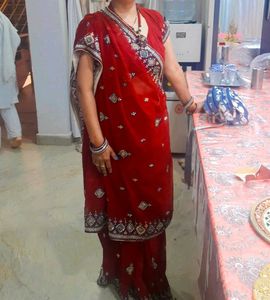Red Embroidered Salwar Kameez